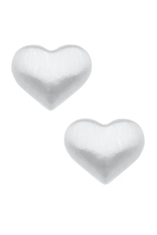 Icon Puffed Heart Stud Earrings sold by Canvas Style