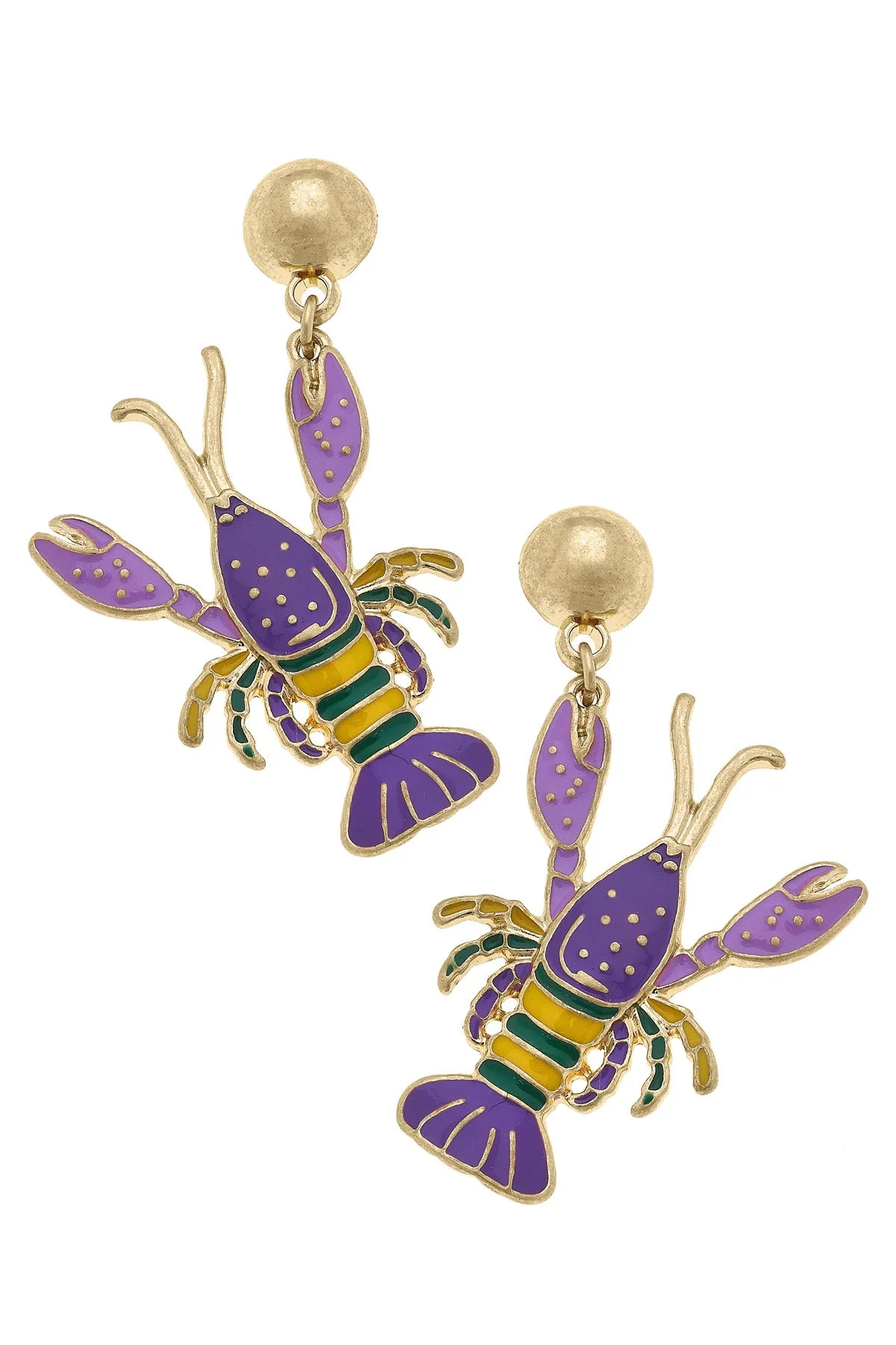Mardi Gras Crawfish Statement Earrings - FINAL SALE sold by Canvas Style