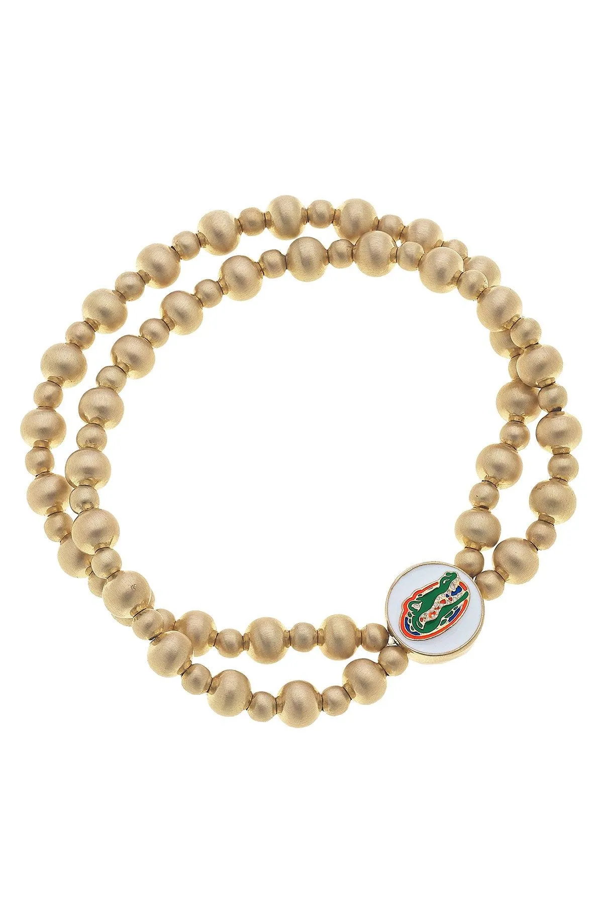 Florida Gators 2-Row Ball Bead Stretch Bracelet sold by Canvas Style