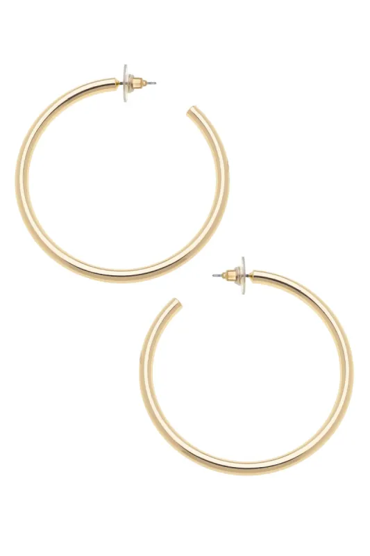 Ivy Hoop Earrings in Shiny Gold sold by Canvas Style
