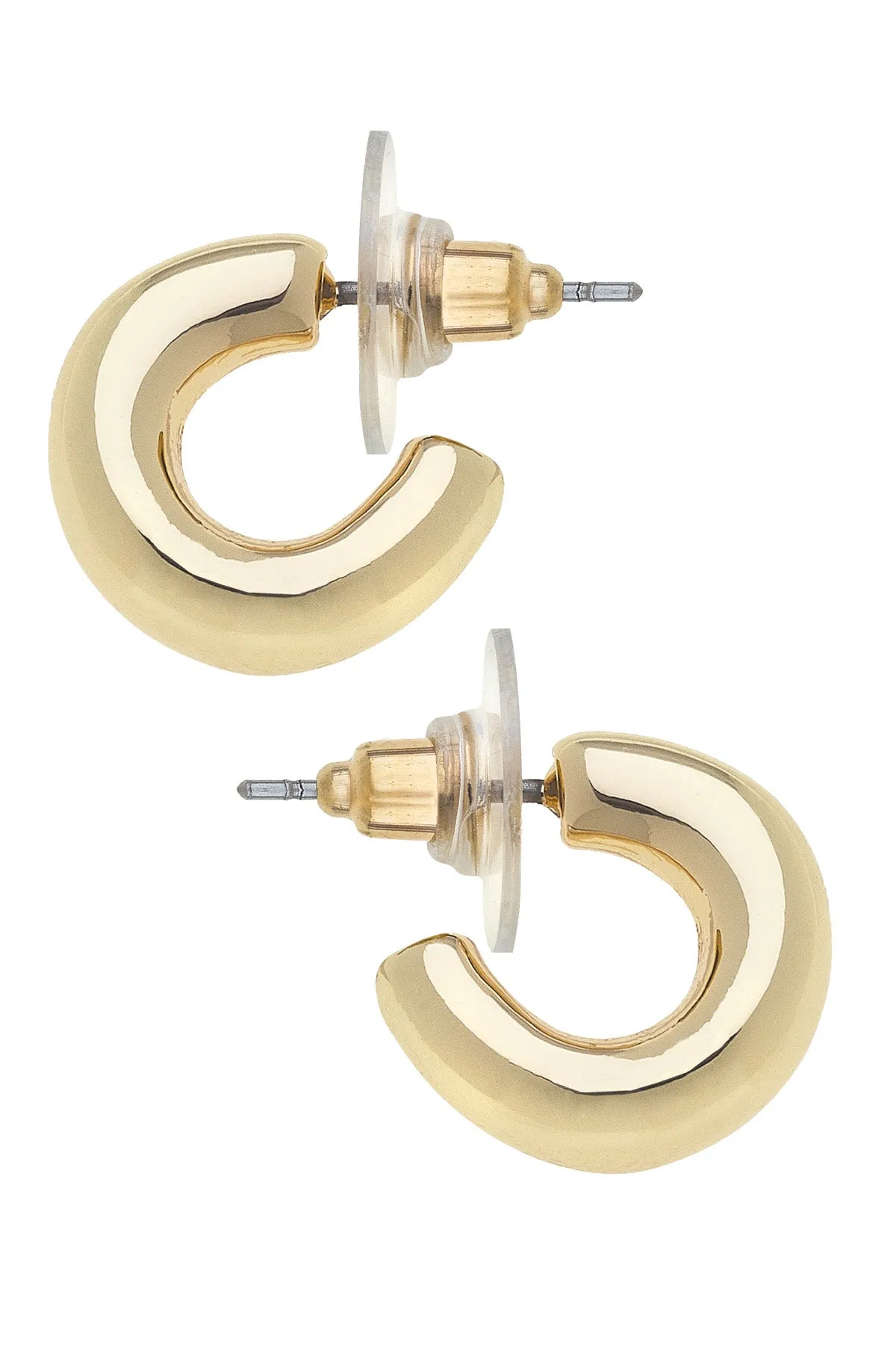 Alison Hoop Earrings in Shiny Gold sold by Canvas Style