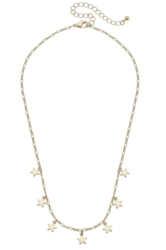 Greyson Star Drip Necklace in Shiny Gold sold by Canvas Style
