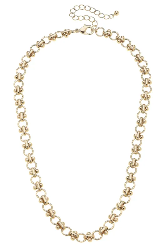 Lindsey Linked Cable Chain Necklace in Shiny Gold sold by Canvas Style