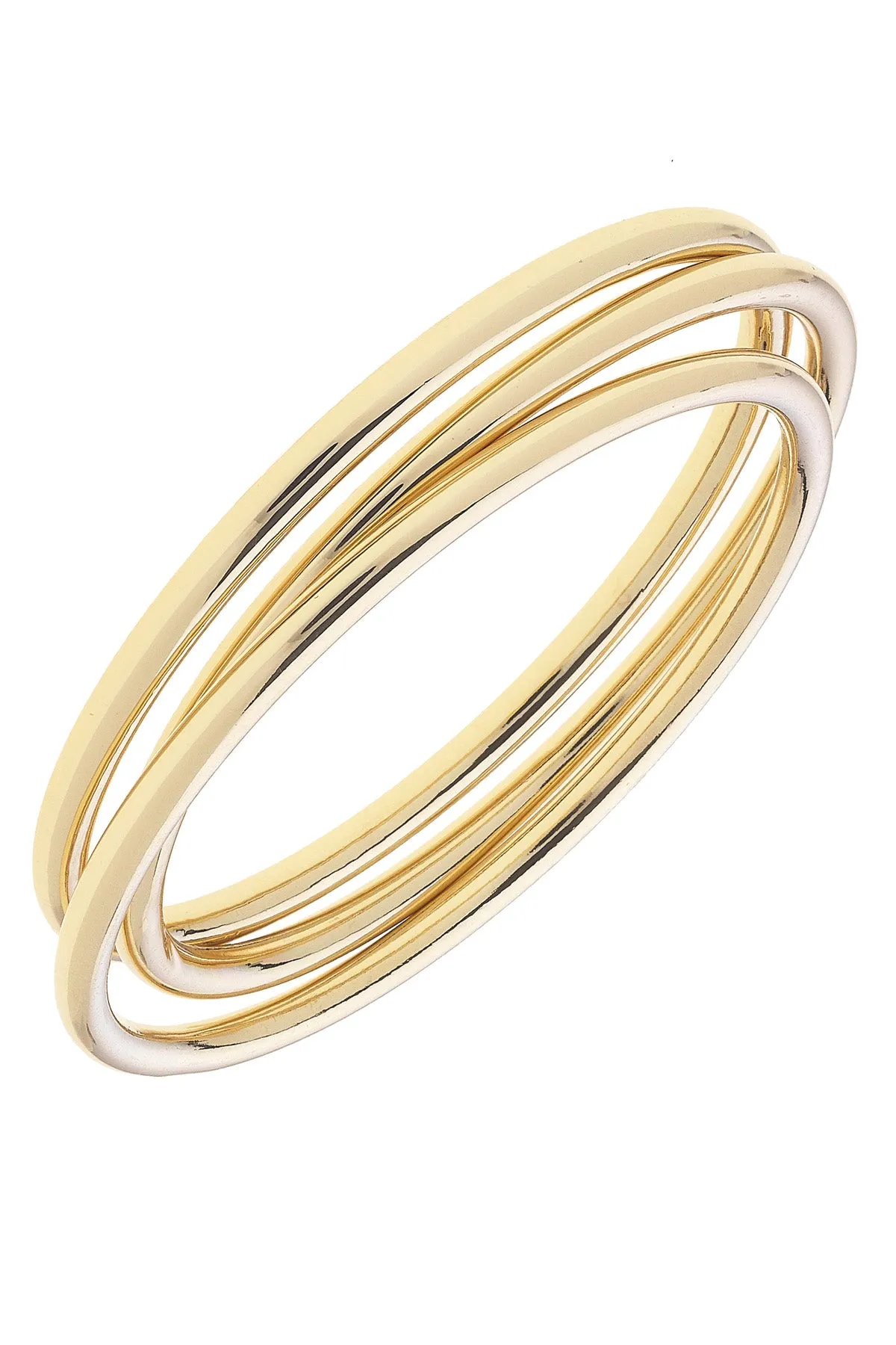 Isla Bangle Set of 3 in Shiny Gold sold by Canvas Style