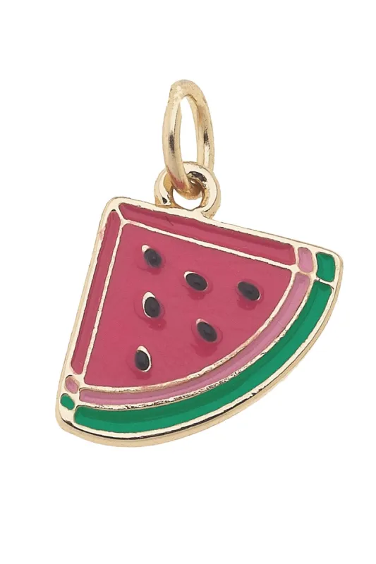 Watermelon Slice Charm in Red, Pink, & Green sold by Canvas Style