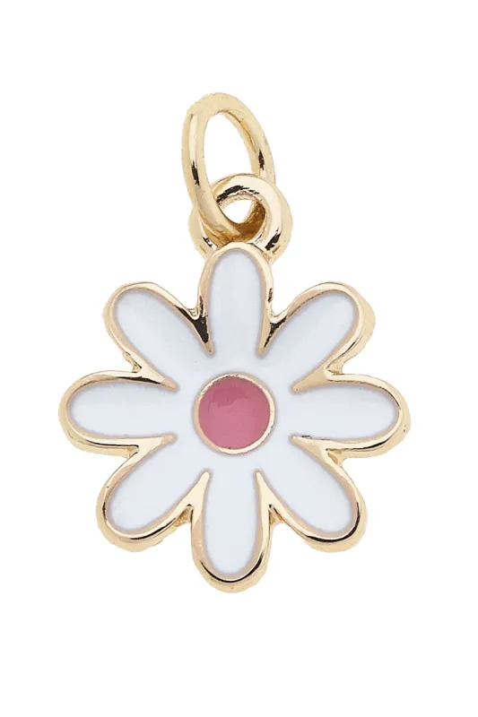 Enamel Flower Charm in White sold by Canvas Style