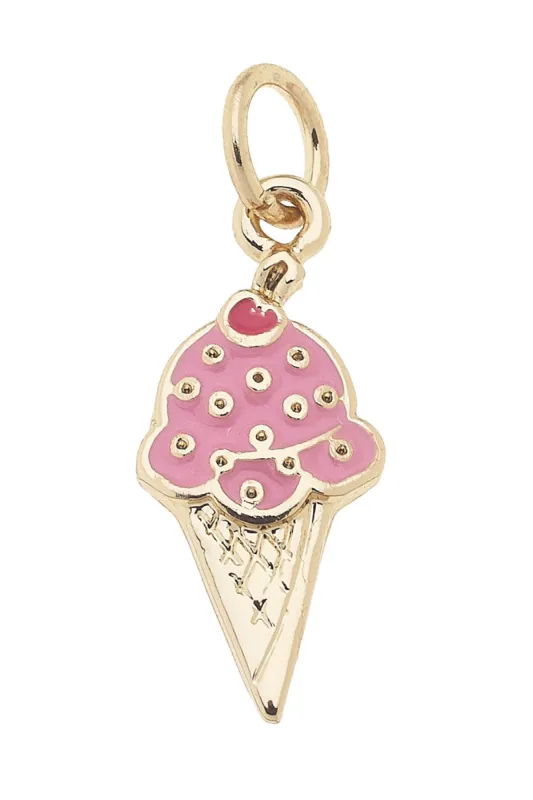 Pearl Studded Ice Cream Cone Charm sold by Canvas Style