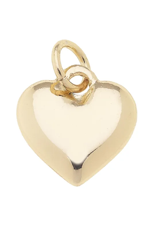 Heart of Gold Charm in Shiny Gold sold by Canvas Style