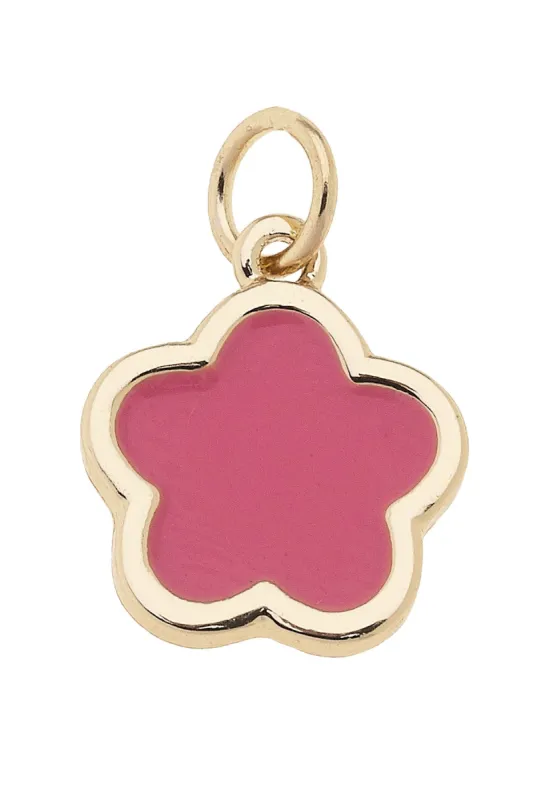 Enamel Flower Charm in Pink sold by Canvas Style