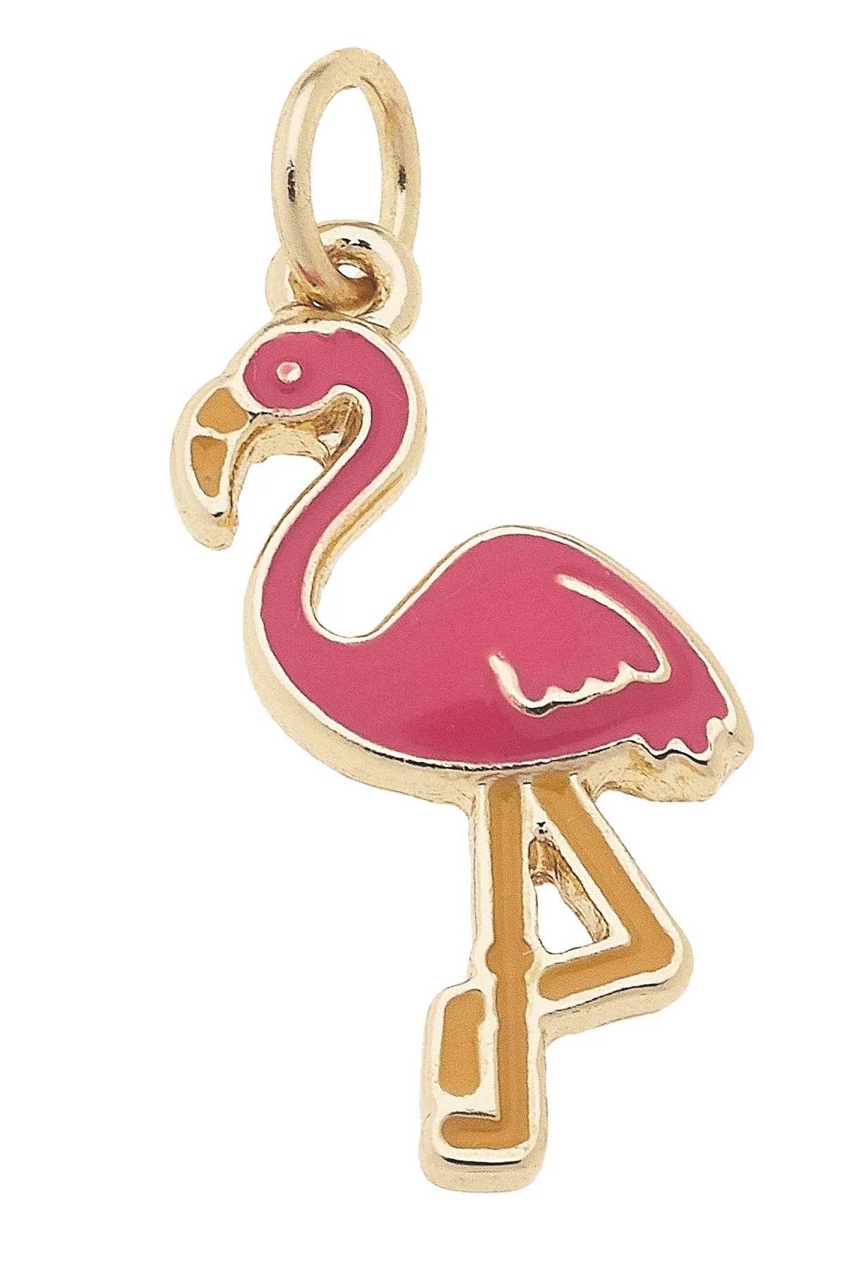 Pink Enamel Flamingo Charm sold by Canvas Style