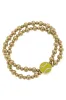Tennis Ball Enamel 2-Row Ball Bead Stretch Bracelet sold by Canvas Style
