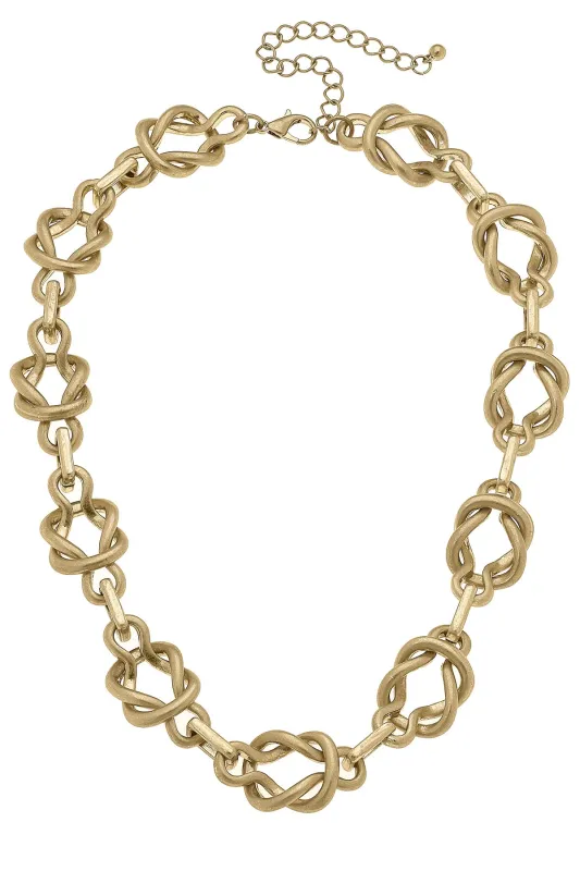 Peyton Tangled Bits Necklace in Shiny Gold sold by Canvas Style
