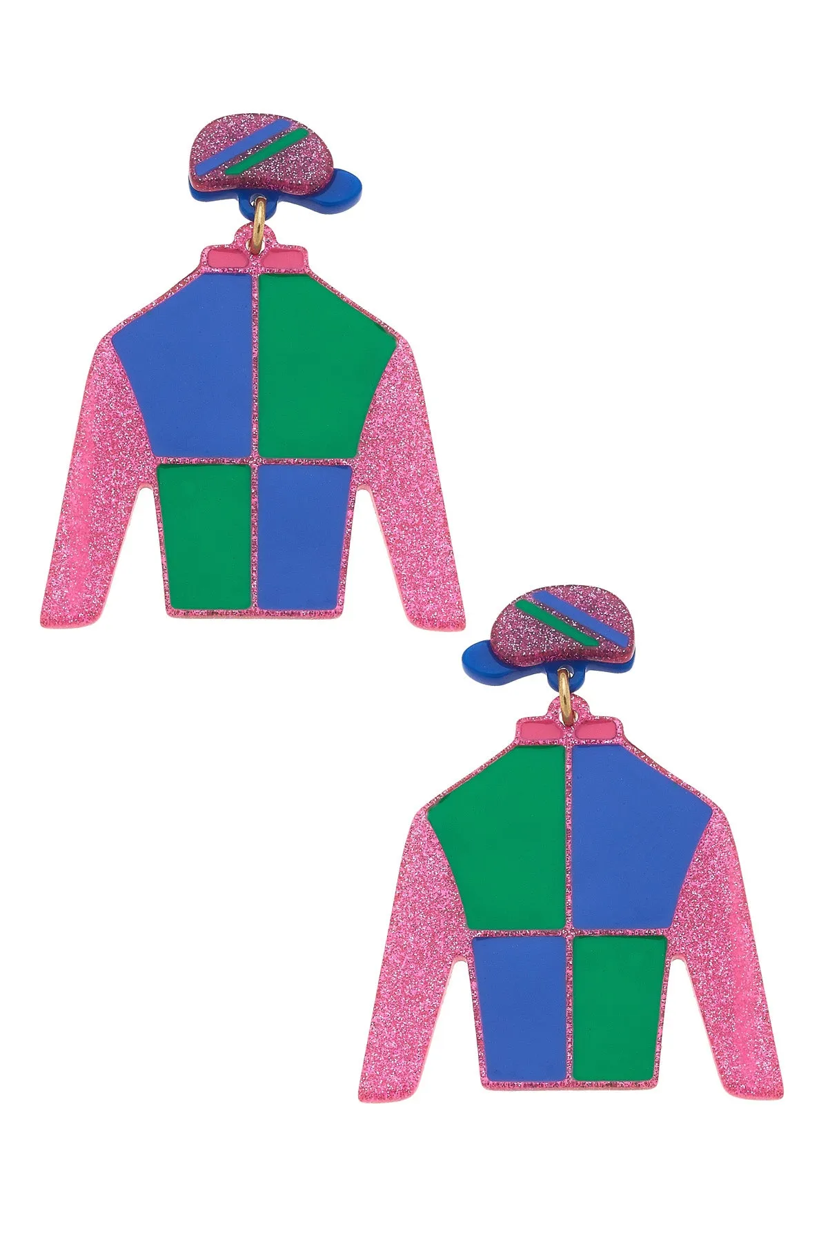 Beau Jockey Silk Resin Drop Earrings sold by Canvas Style