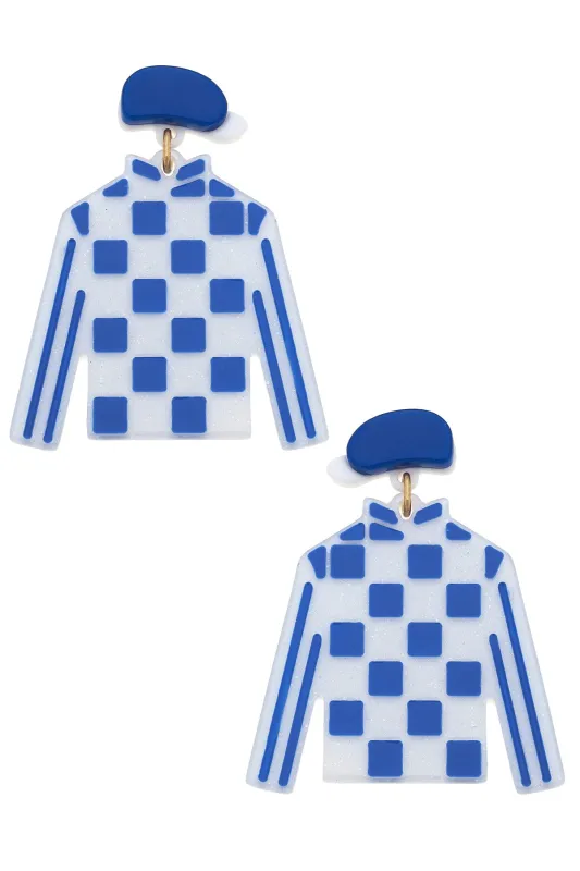 Bluebell Jockey Silk Resin Drop Earrings sold by Canvas Style