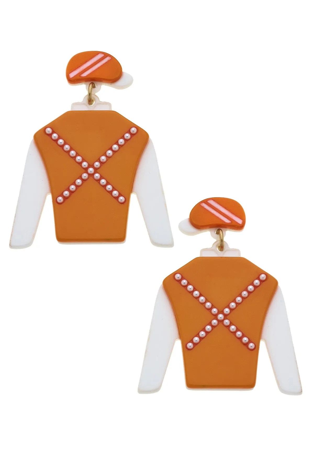 Whisper Jockey Silk Resin Drop Earrings sold by Canvas Style