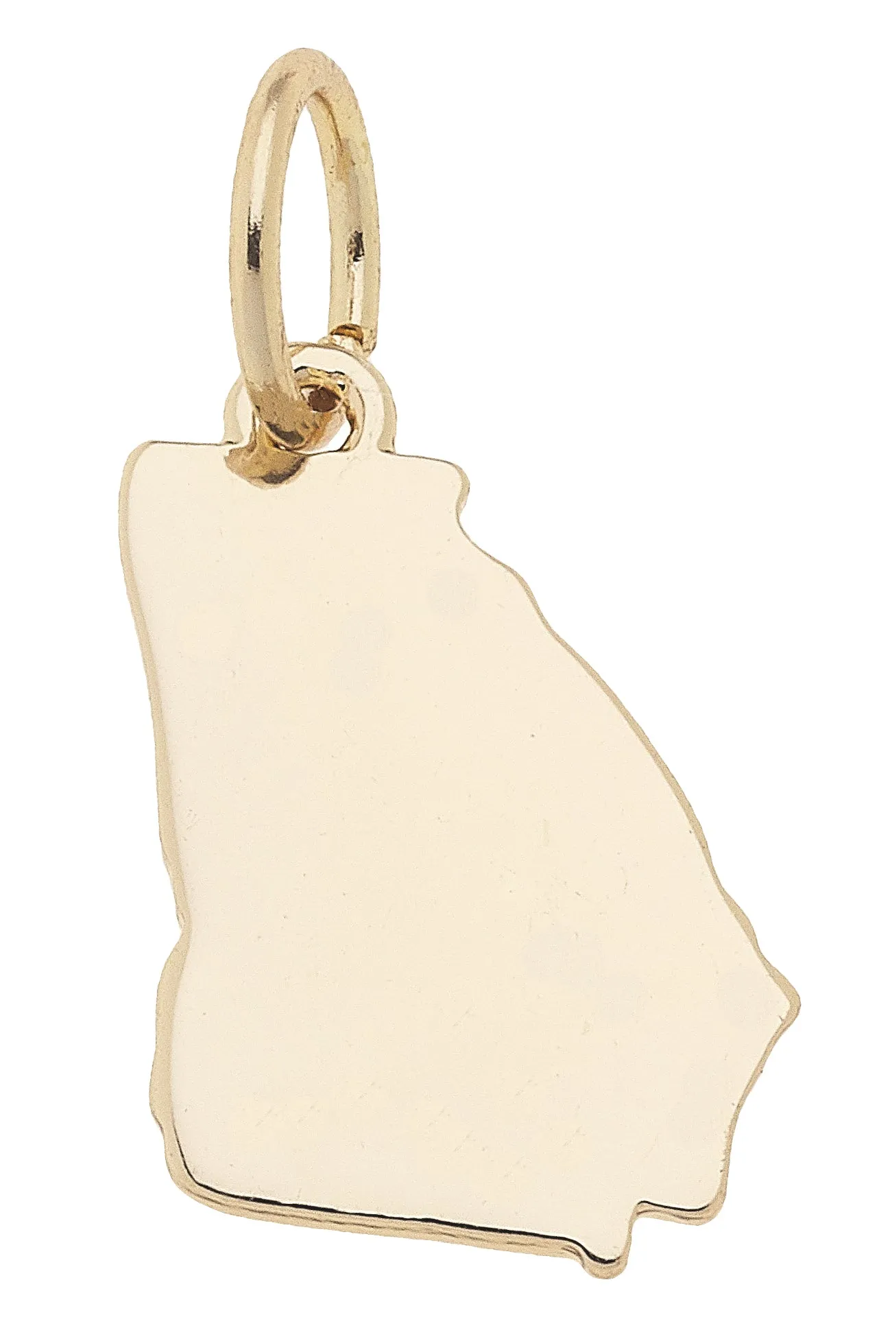 Georgia Shaped State Charm in Shiny Gold sold by Canvas Style