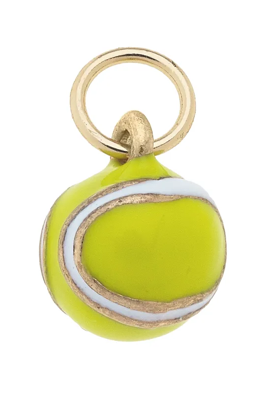 3-D Tennis Ball Charm in Neon Yellow sold by Canvas Style