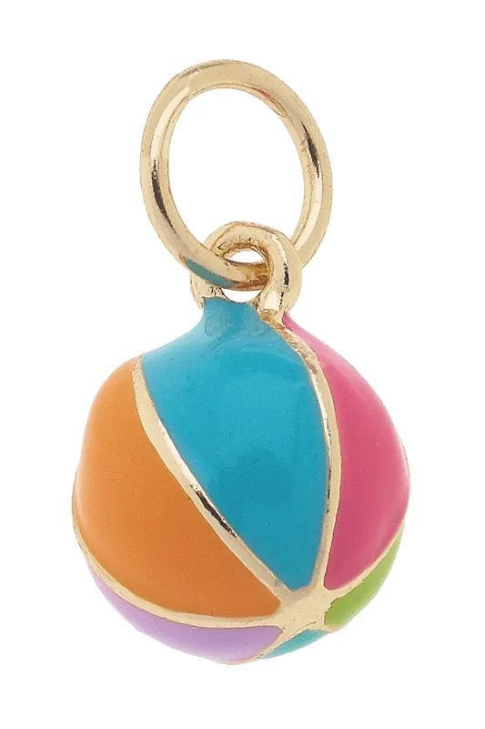 3-D Beach Ball Charm in Rainbow Multi sold by Canvas Style
