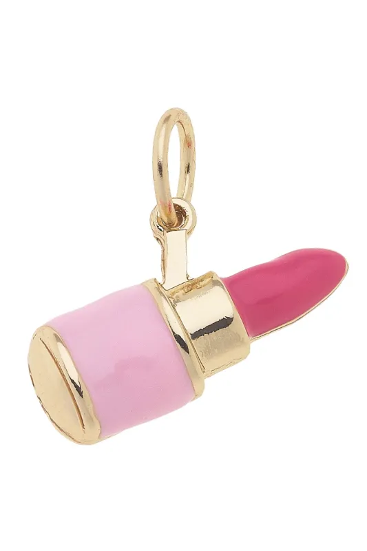 3-D Lipstick Charm in Pink sold by Canvas Style