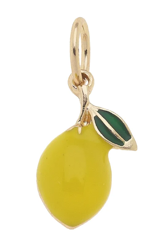 3-D Lemon Charm in Yellow sold by Canvas Style