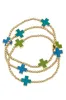 Edith Enamel Cross & Ball Bead Stretch Bracelet Set of 3 sold by Canvas Style
