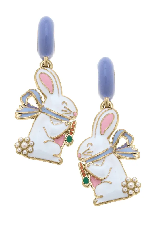 Lovey Bunny Huggie Hoop Earrings sold by Canvas Style