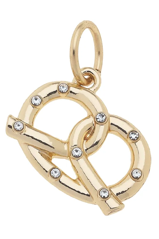 Pretzel Charm in Shiny Gold sold by Canvas Style