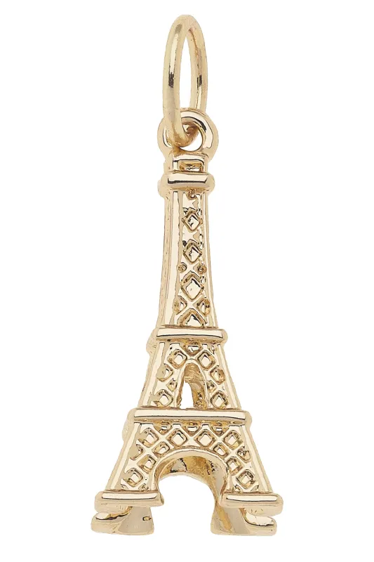Eiffel Tower Charm in Shiny Gold sold by Canvas Style