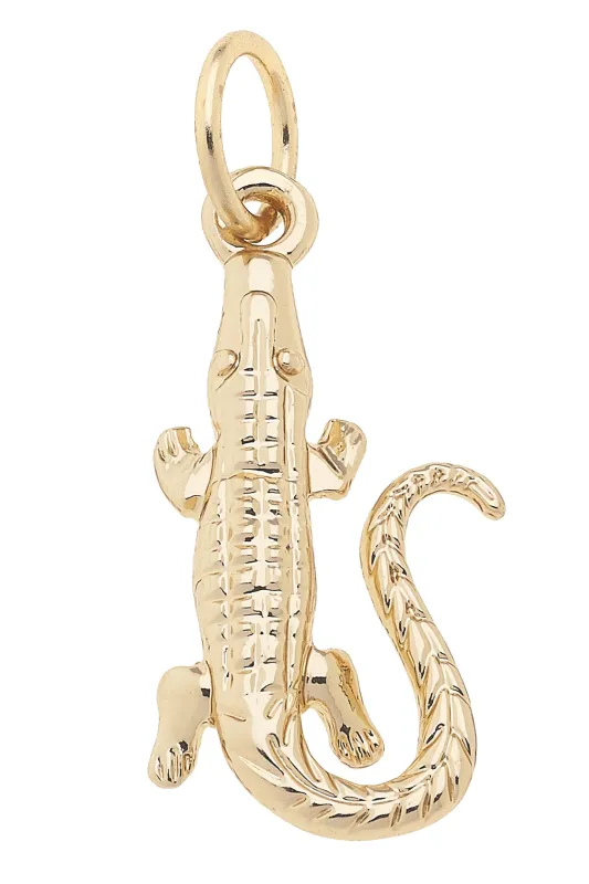 Alligator Charm in Shiny Gold sold by Canvas Style