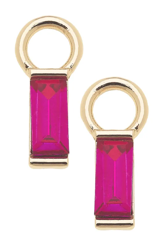 Baguette Huggie Charm (Set of 2) in Neon Pink sold by Canvas Style