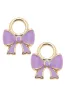 Enamel Bow Huggie Charm (Set of 2) in Lavender sold by Canvas Style