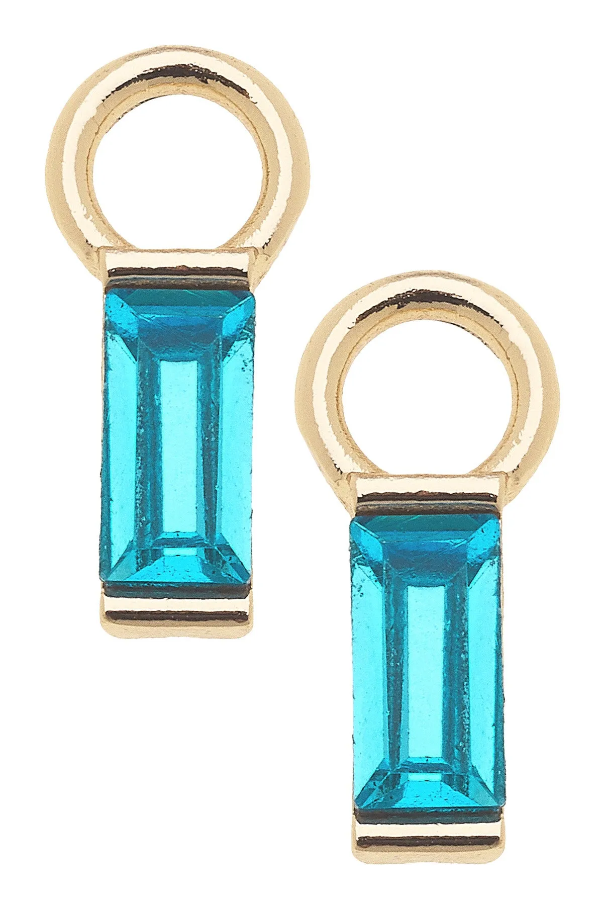 Baguette Huggie Charm (Set of 2) in Teal sold by Canvas Style