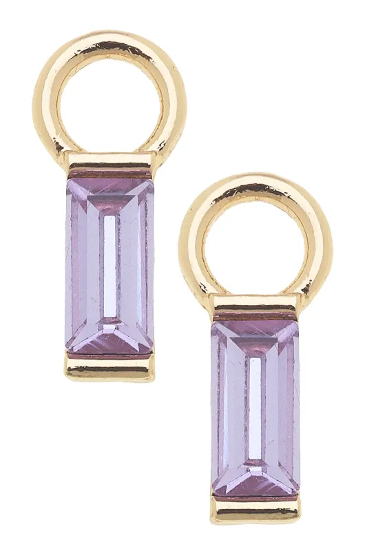 Baguette Huggie Charm (Set of 2) in Lavender sold by Canvas Style