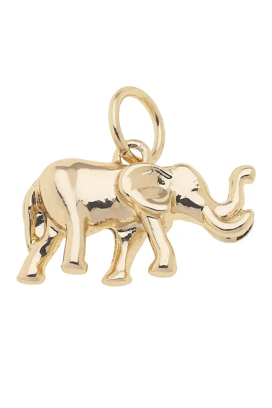 Elephant Charm in Shiny Gold sold by Canvas Style