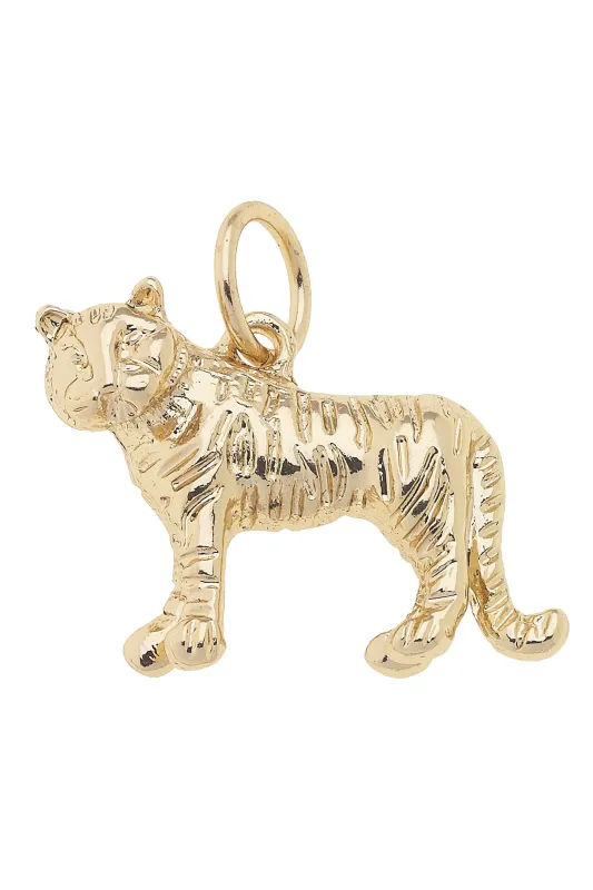 Tiger Charm in Shiny Gold sold by Canvas Style