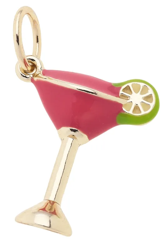 Enamel Cosmopolitan Charm in Pink sold by Canvas Style