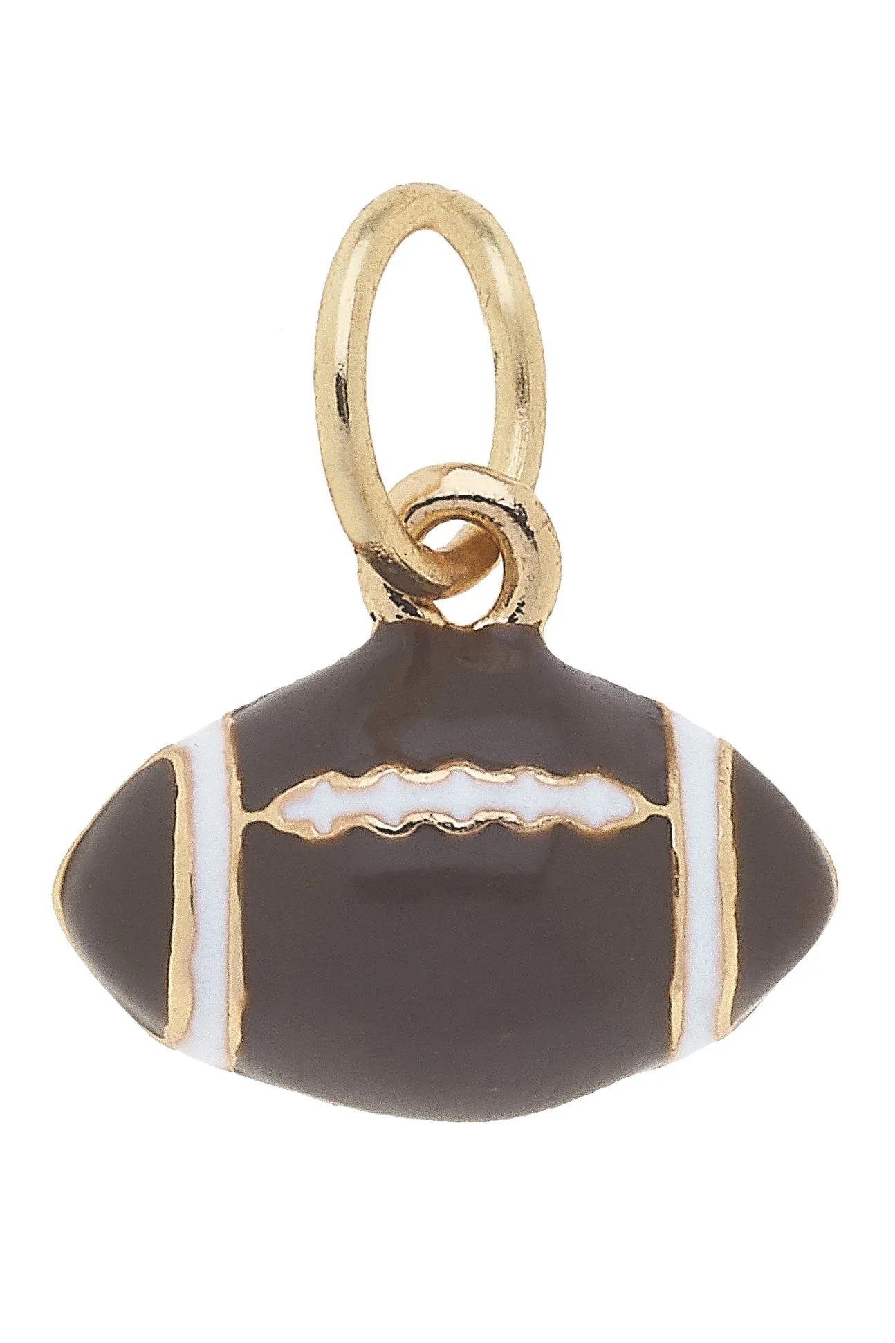3-D Football Charm in Brown sold by Canvas Style