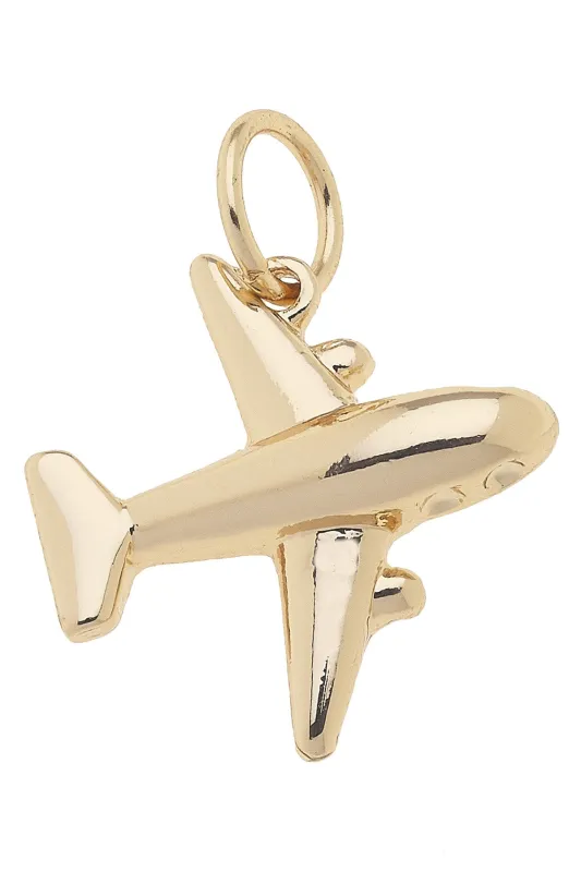Jet Setter Charm in Shiny Gold sold by Canvas Style