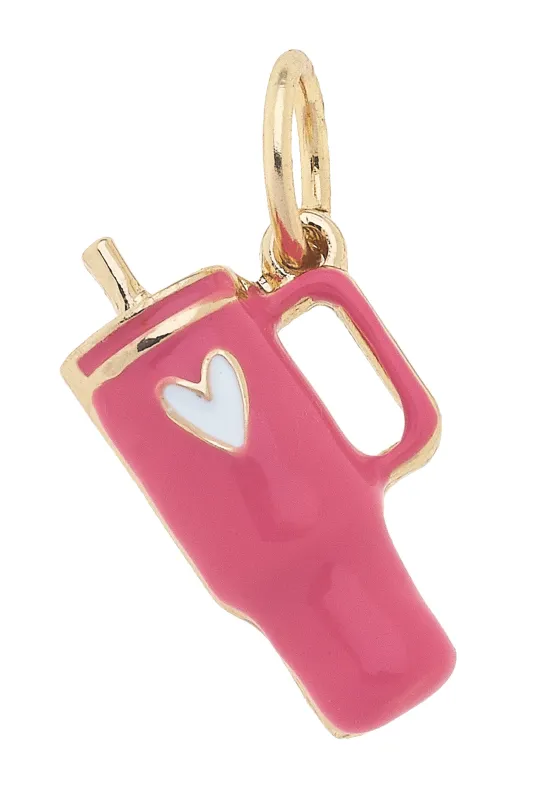 Travel Tumbler Cup Charm in Fuchsia sold by Canvas Style