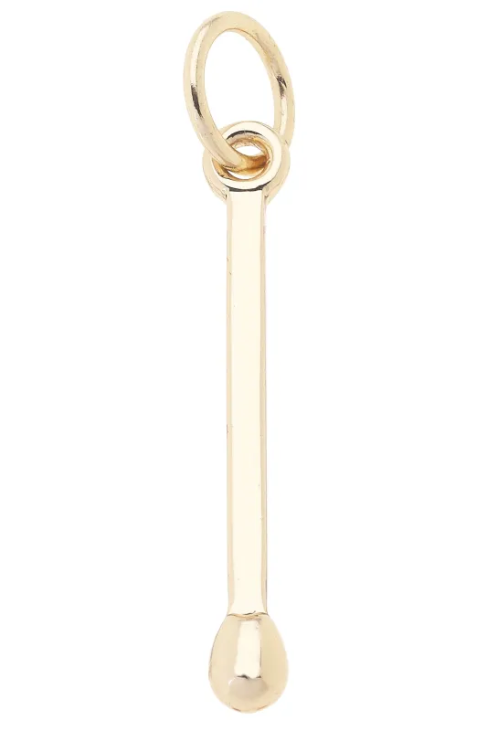 Match Stick Charm in Shiny Gold made by Canvas Style
