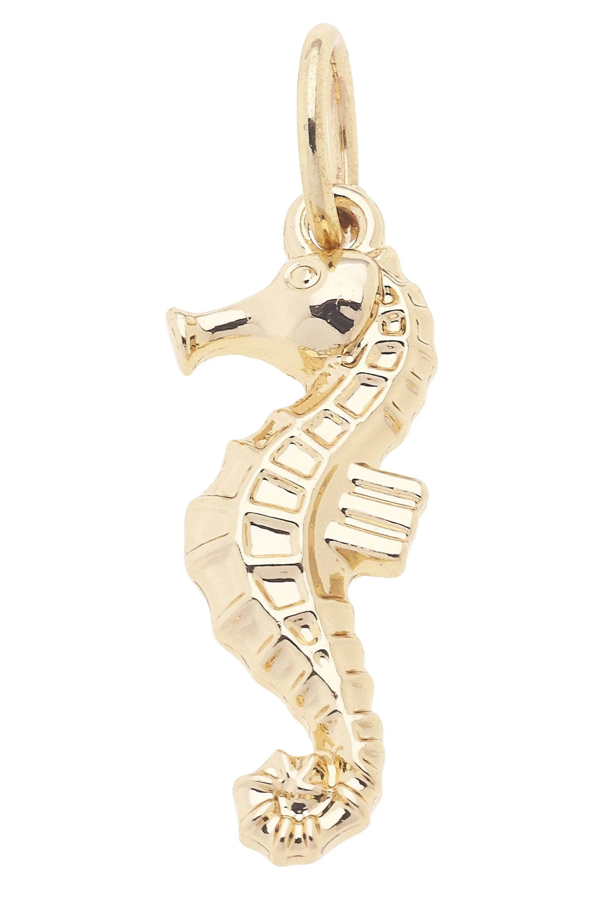 Seahorse Charm in Shiny Gold sold by Canvas Style