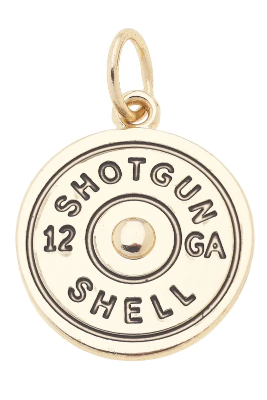Shotgun Shell Charm in Shiny Gold sold by Canvas Style