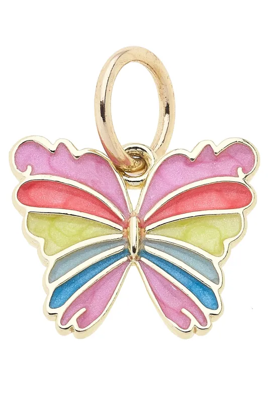 Rainbow Butterfly Charm in Multi sold by Canvas Style