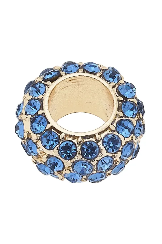 Pave Spacer Bead in Light Blue made by Canvas Style