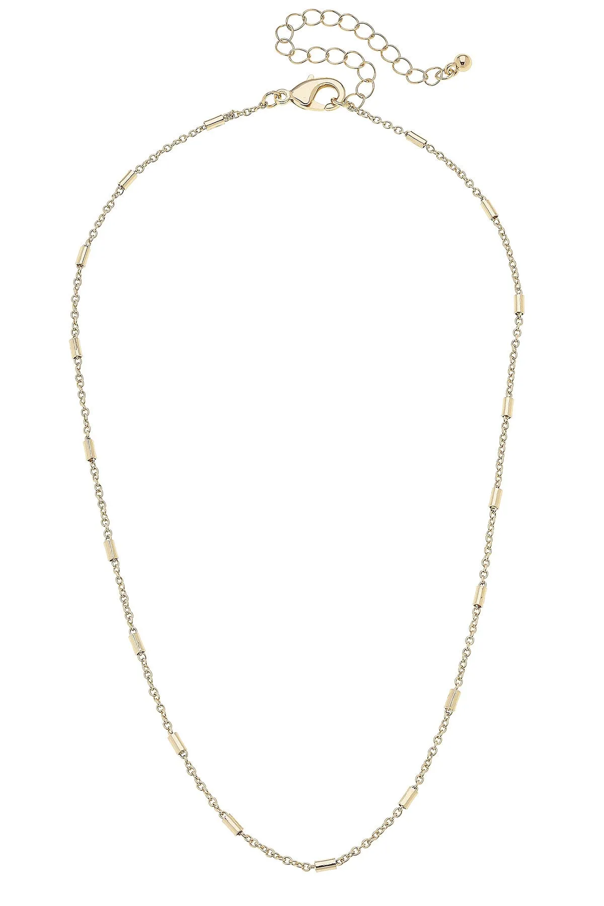 Dakota Dainty Charm Necklace Base in Shiny Gold sold by Canvas Style