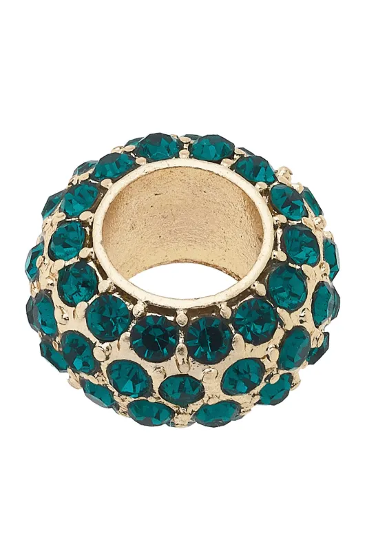 Pave Spacer Bead in Emerald made by Canvas Style