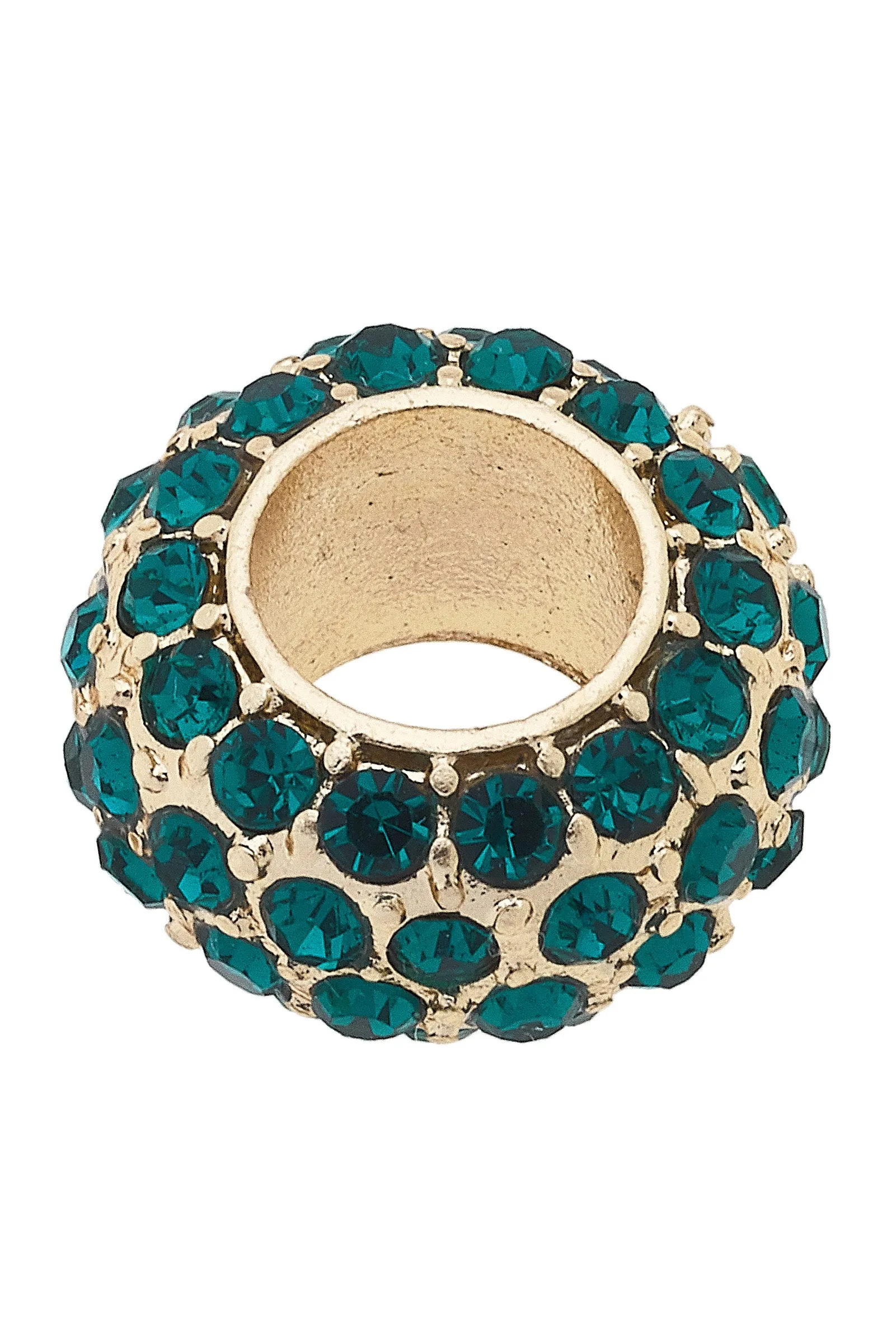 Pave Spacer Bead in Emerald sold by Canvas Style