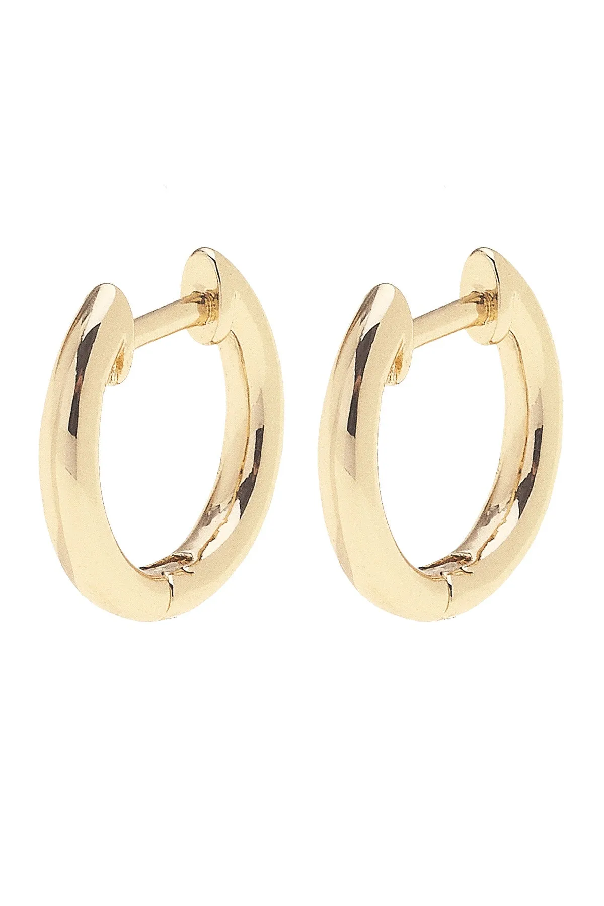 Michelle Classic Huggie Hoop Earrings in Shiny Gold sold by Canvas Style