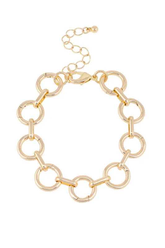 Juliette Charm Collector Bracelet Base in Shiny Gold sold by Canvas Style