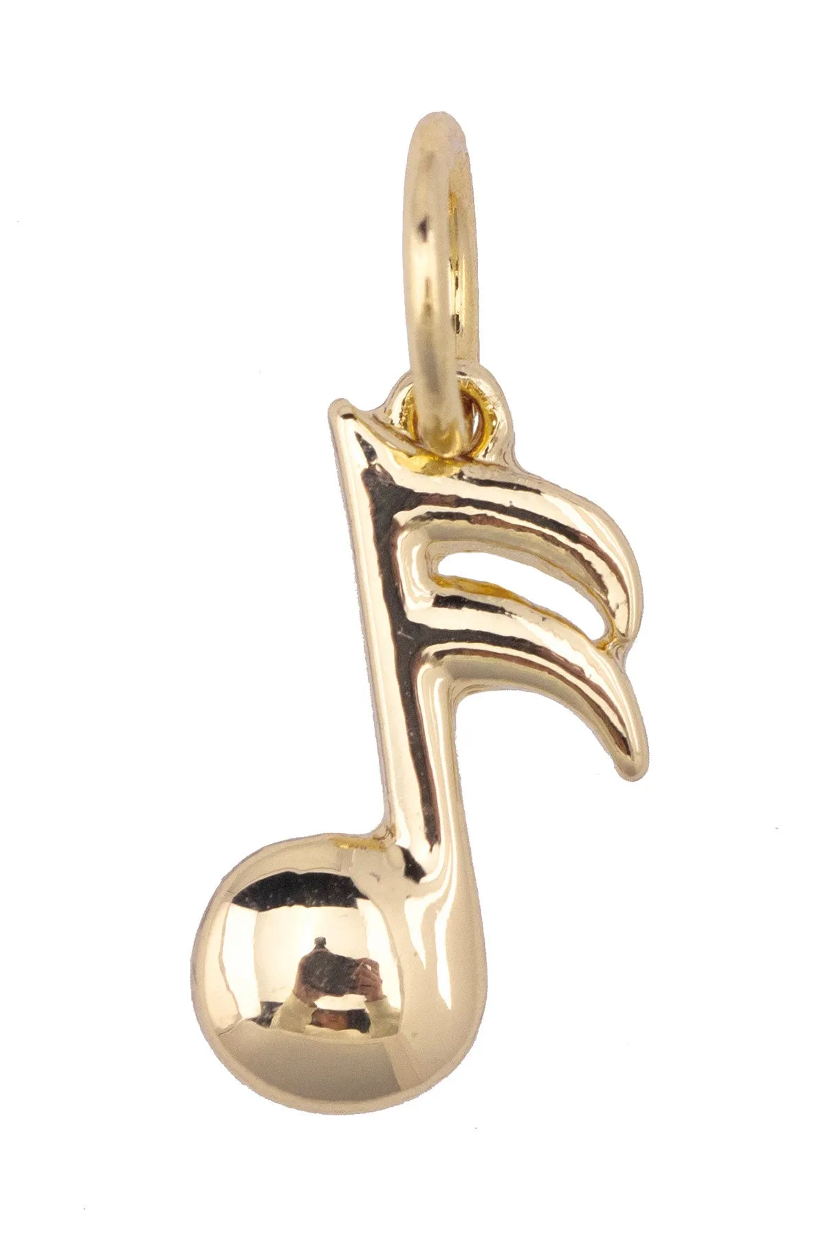 Music Note Charm in Shiny Gold sold by Canvas Style